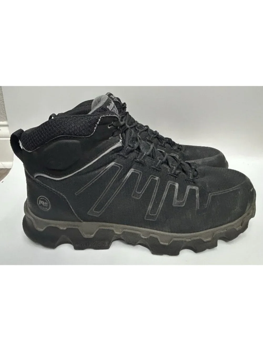 Timberland PRO Powertrain Sport Alloy Toe Mid Work Boots Mens Size 13 W Black